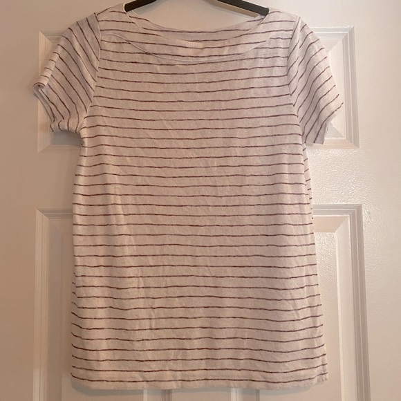 LOFT Tops - LOFT Striped Boatneck Tee, size Small